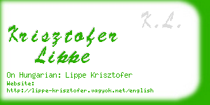 krisztofer lippe business card